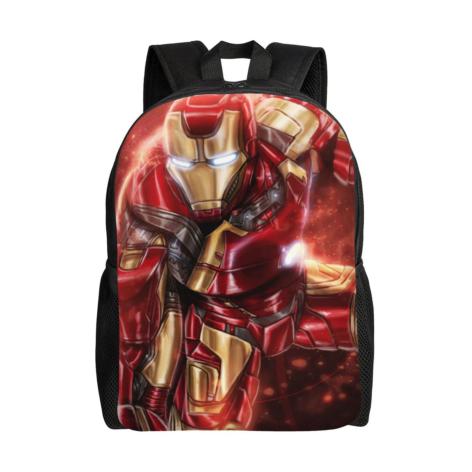 Iron Man Backpack, Travel Laptop Backpack, Water Resistant College School Computer Bag, Durable