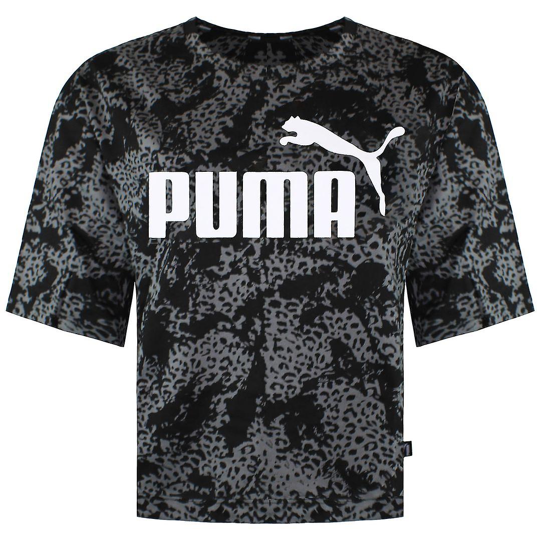 Puma Elevated Essentials Cropped Logo AOP T-Shirt Womens Top 580392 01