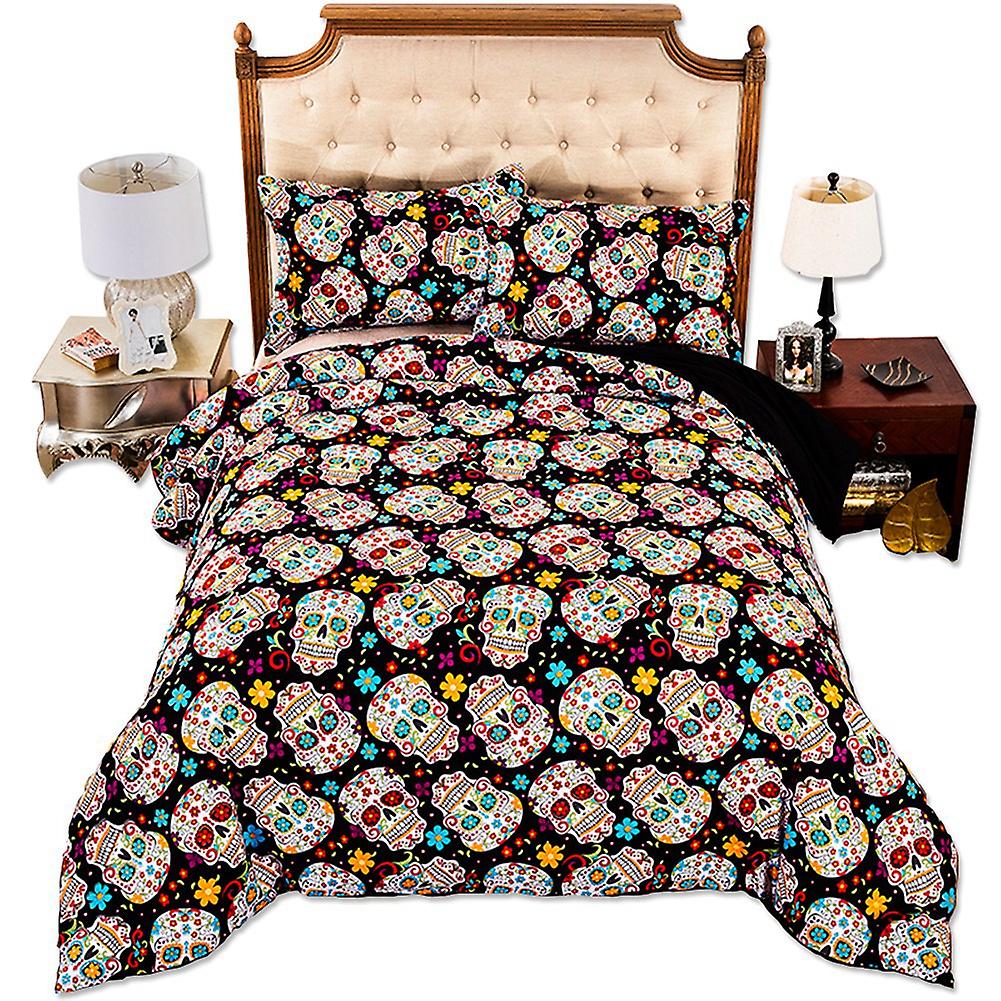 3D Pattern Polyester Breathable Comfortable Bedding Set Duvet Cover Set Pillowcase (AU Queen)