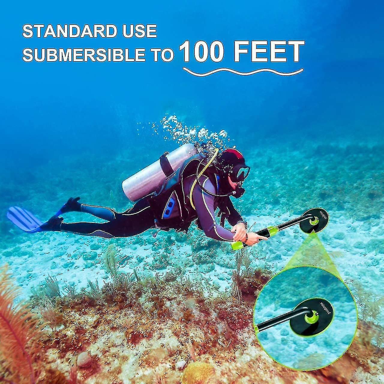 Underwater Metal Detector 100 Feet/30m Fully Waterproof Handheld ...