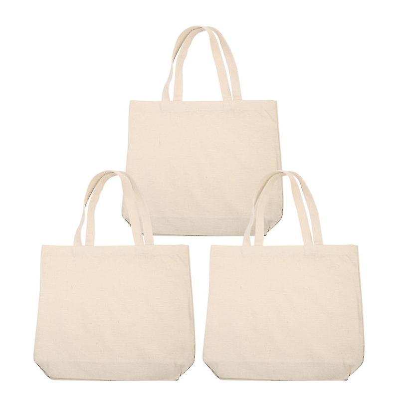 3 stk lerret tote poser