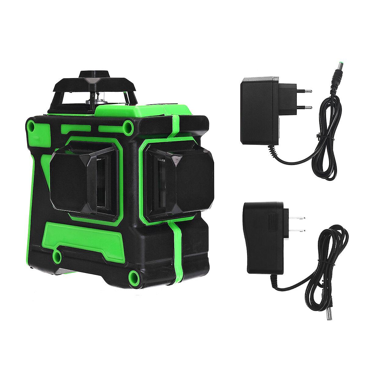 3D 12 Line Green Light Laser Level Digital Self Leveling 360 Rotary Measure