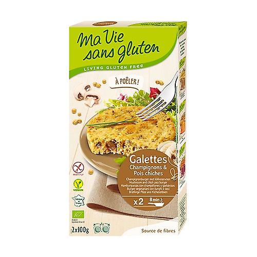 Organic mushroom and chickpea patties 2 units of 100g