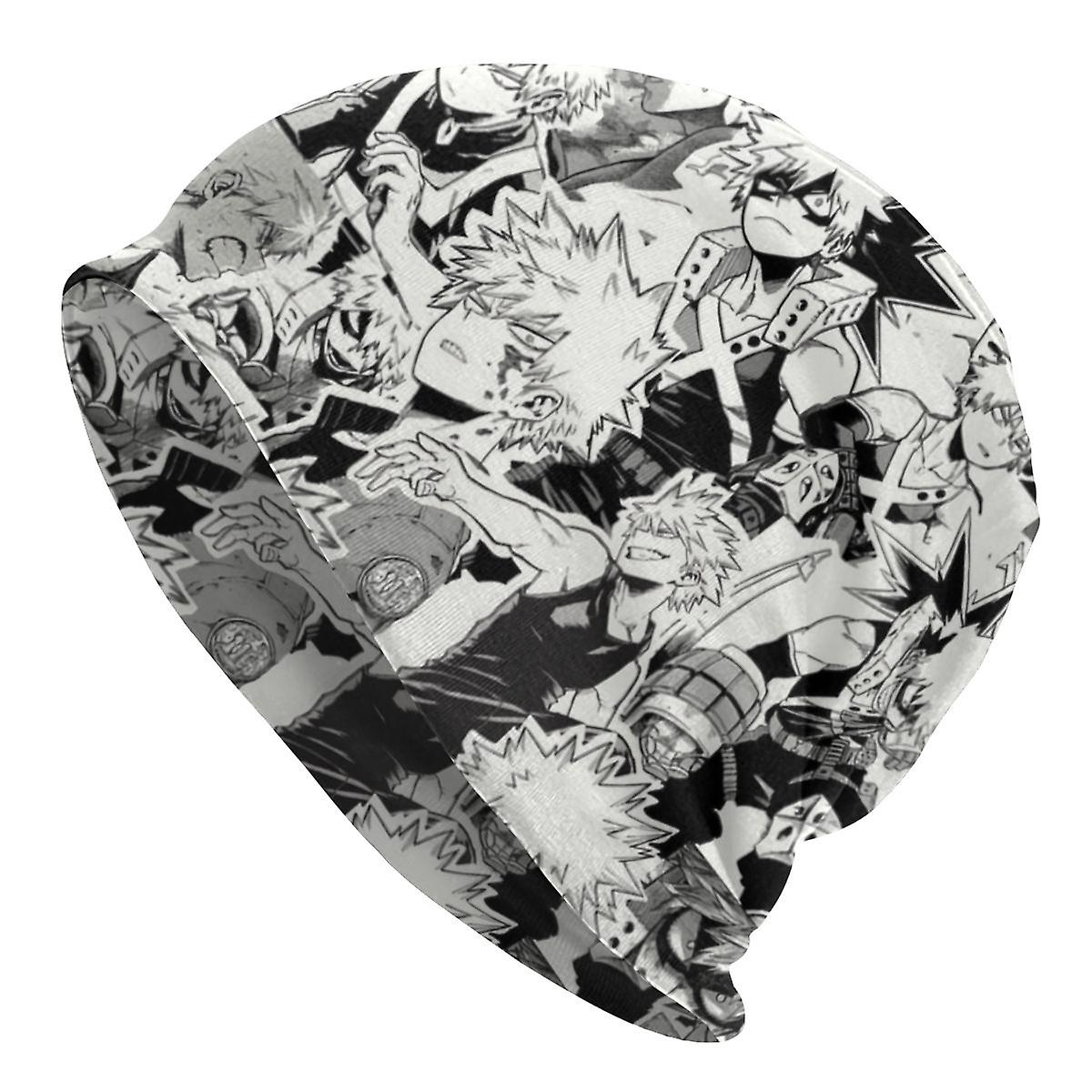 بلدي بطلي أكاديميا أنيمي للجنسين بونيه الشتاء الحياكة قبعة تودوروكي بنها الجماجم قبعات بيني قبعات قبعة صغيرة الكبار قبعة تزلج في الهواء الطلق