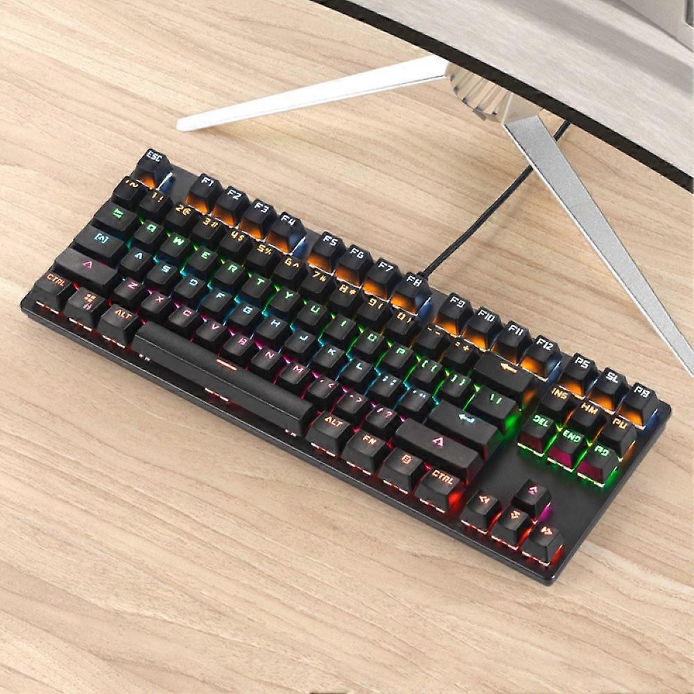 K70 Wired Colorful LED Light Gaming Mechanical Keyboard for Desktop Computers