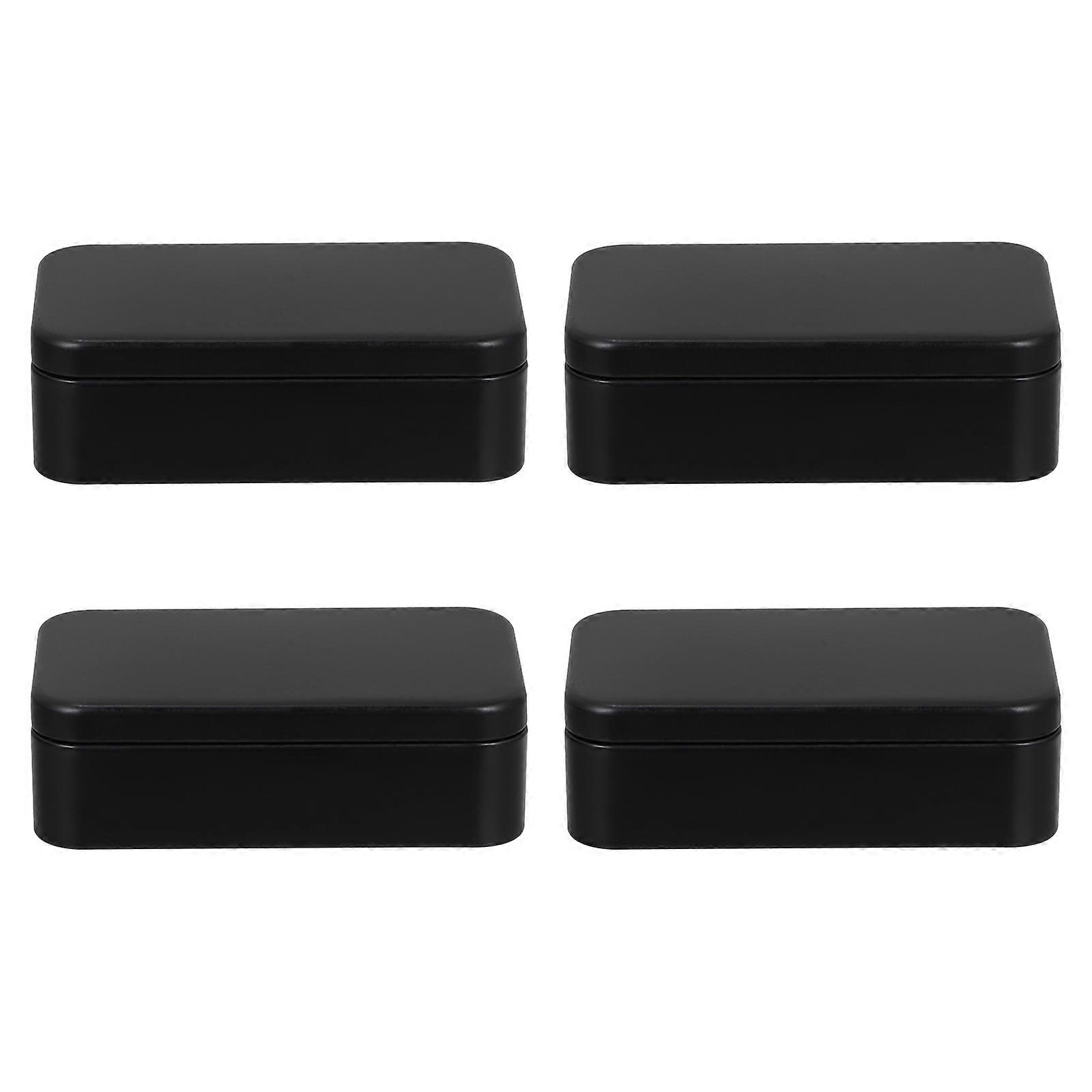 4pcs Exquisite Tea Containers Practical Storage Cans Square Packaging Boxes