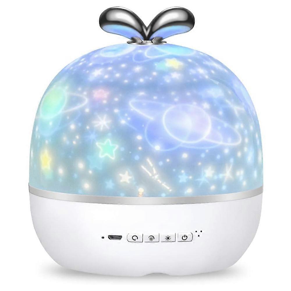 Child Projector Lamp 360 Degree Rotating Baby Night Light with 6 Themes