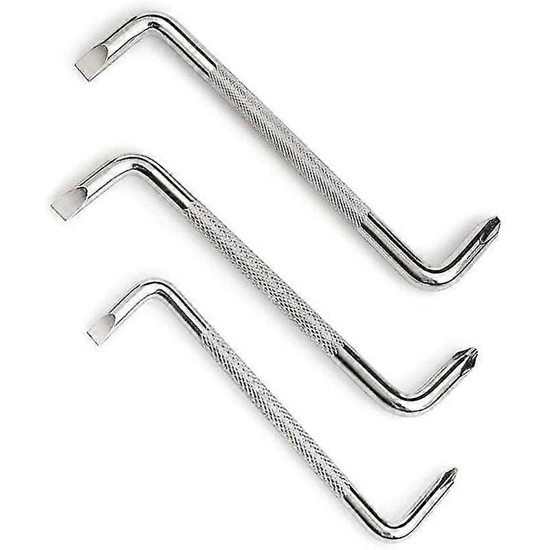 3-Piece Offset Screwdriver Set with Flat Head and Magnetic Screwdriver, Z-Type with Phillips Screwdriver