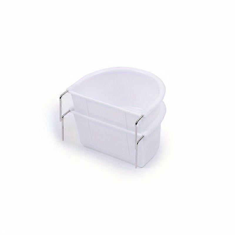 2-Piece Easy-Clean Hanging Bird Feeder Cups - Durable Pp Material, Perfect For Parrots & Small Birds