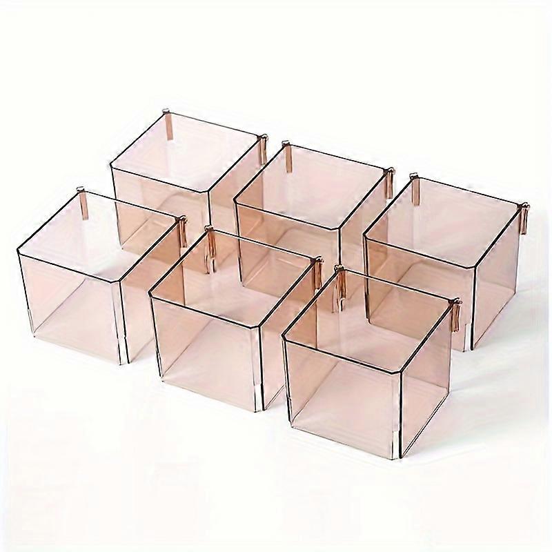 6pcs引き出し仕切りオーガナイザー、下着用プラスチック引き出し仕切り、靴下、コンポーネント収納仕切り、リビングルーム用家庭用収納オーガナイザー、