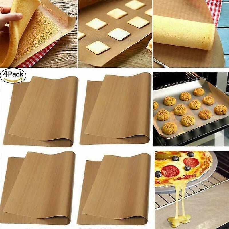 Permanent baking sheet (set of 4) extra large for grilling and baking - 40x60 cm can be cut to size - Dishwasher safe baking sheet