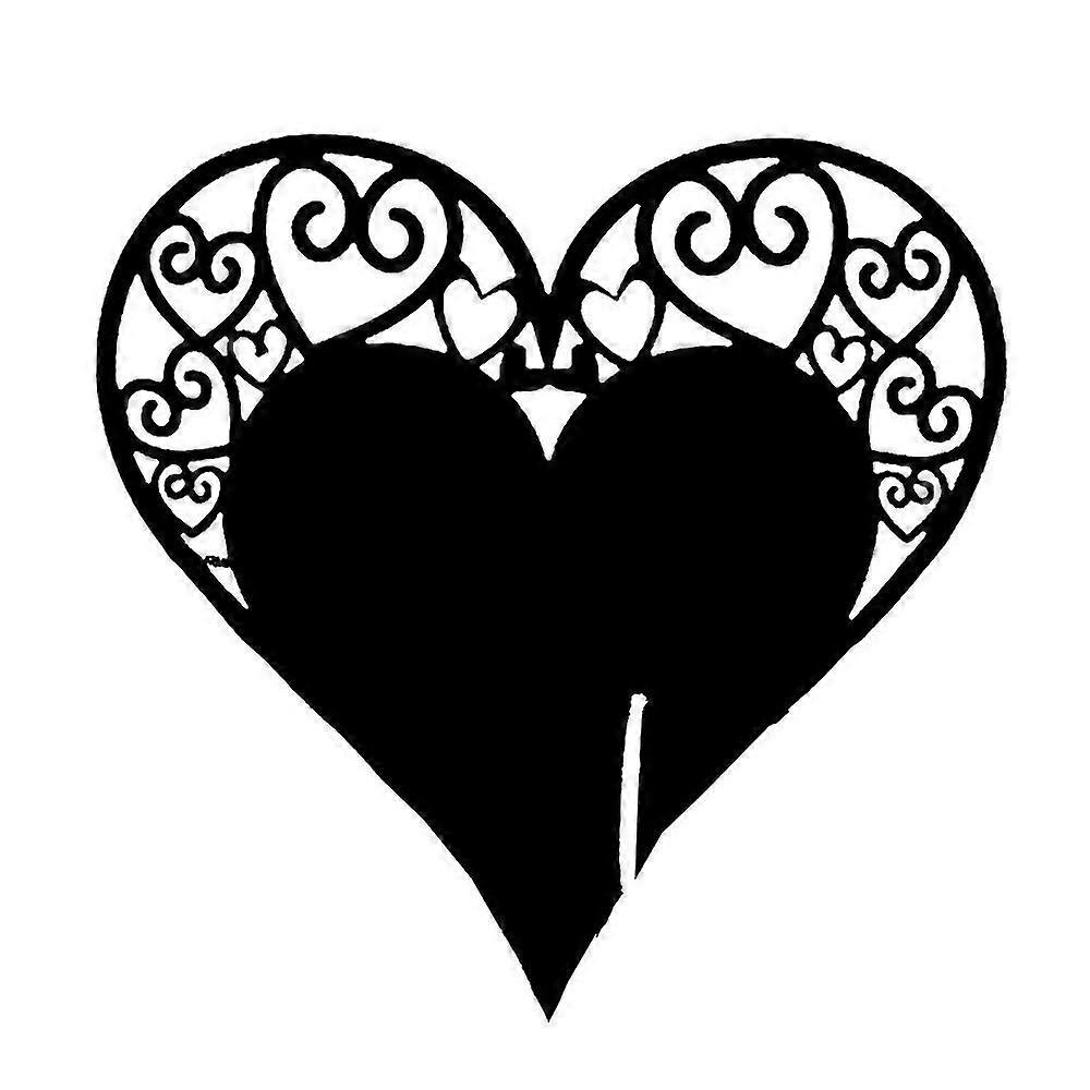Heart Wedding Place Name Card For Wine Glass Laser Cut On Pearlescent Card
