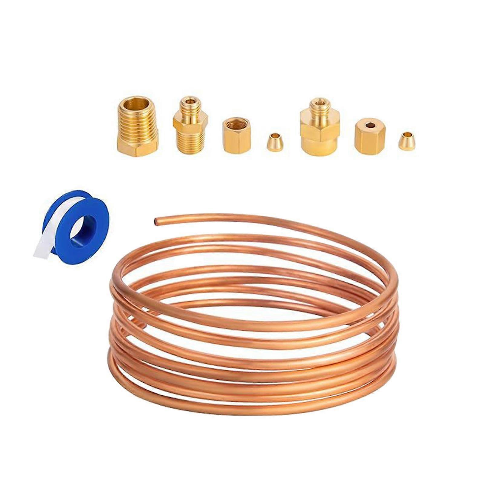 Pressure Gauge Tubing Kit 72'' Easy to Bend Practical Heat Resisting Replace