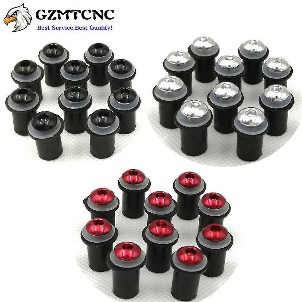 10Pcs Aluminum Motorcycle M5 CNC Windscreen Windshield Screw Bolts Nuts Fastener Mounting For Suzuki Harley Honda Yamaha