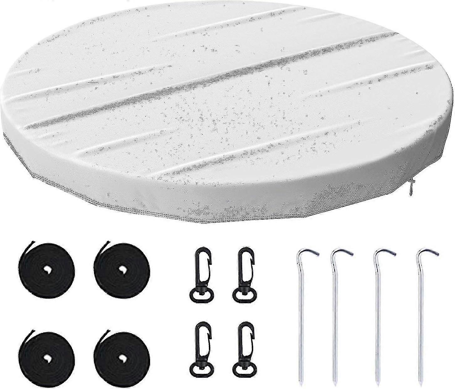 Poolskydd, Vindtät Rund Uppblåsbar Poolskydd, Dammtät Vattentät Poolskydd För Familjepooler Badtunnor Spa Uppblåsbara Pooler Xi