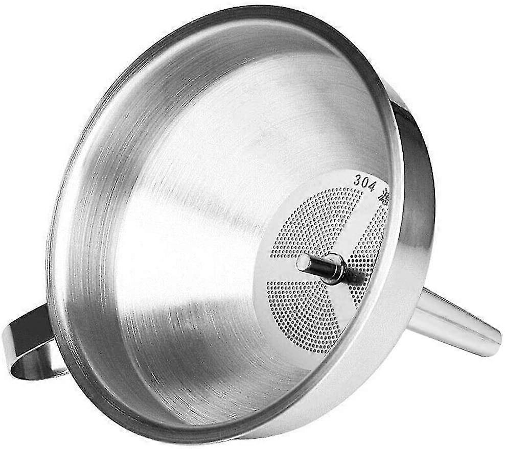 304 Stainless Steel Funnel Strainer With Strainer Small Funnel Strainers 5" Diameter