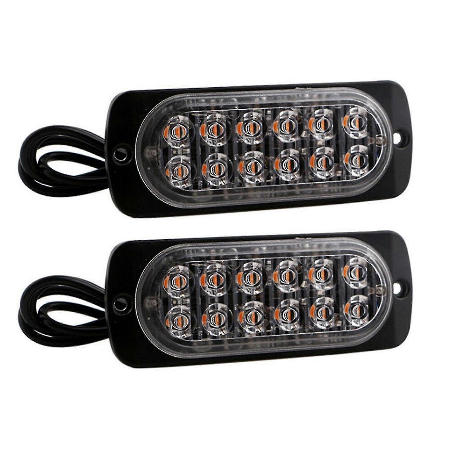12 Led Strobe Warning Light Easy To Install Indicator Lamp For Truck Accessories Supply