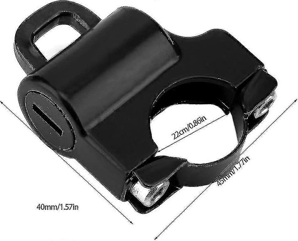 Handlebar Helmet Padlock - 22mm Motorcycle Handlebar Helmet Lock, Universal Motorcycle Helmet Security Padlock With 2 Keys (black) Best Gift