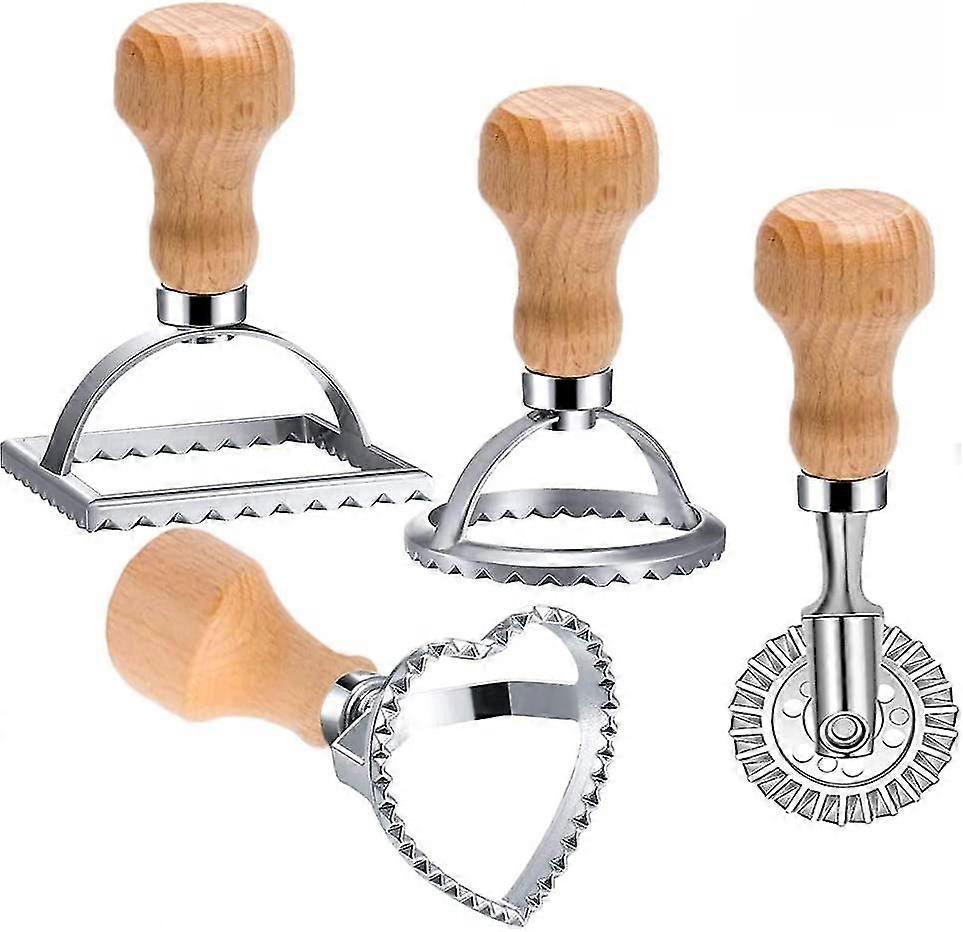 4 Pieces Ravioli Stamp Set, Ravioli Cutter Stamp Set Maker, Premium Ravioli Cutter Set