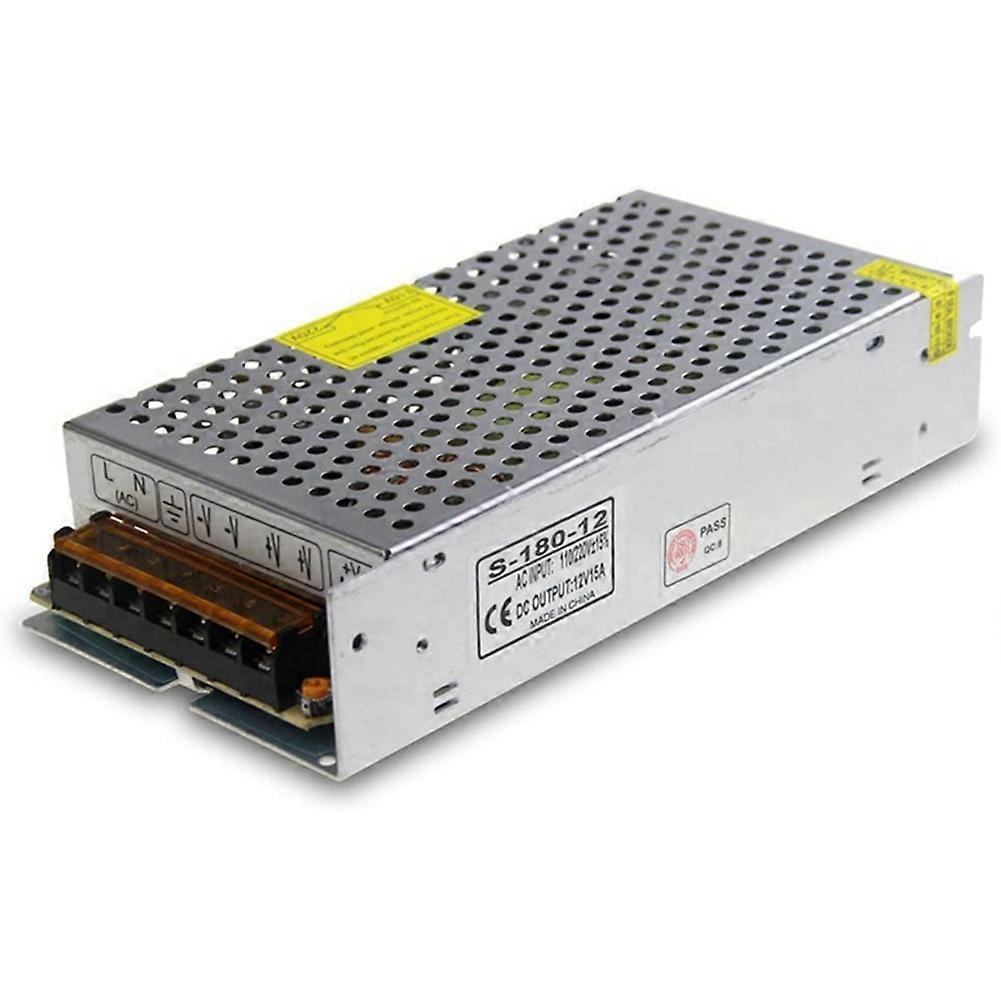Transformateur d'alimentation CC 12 V 15 A 180 W, adaptateur de commutation CA 110 V/220 V vers CC 12 V 20 A