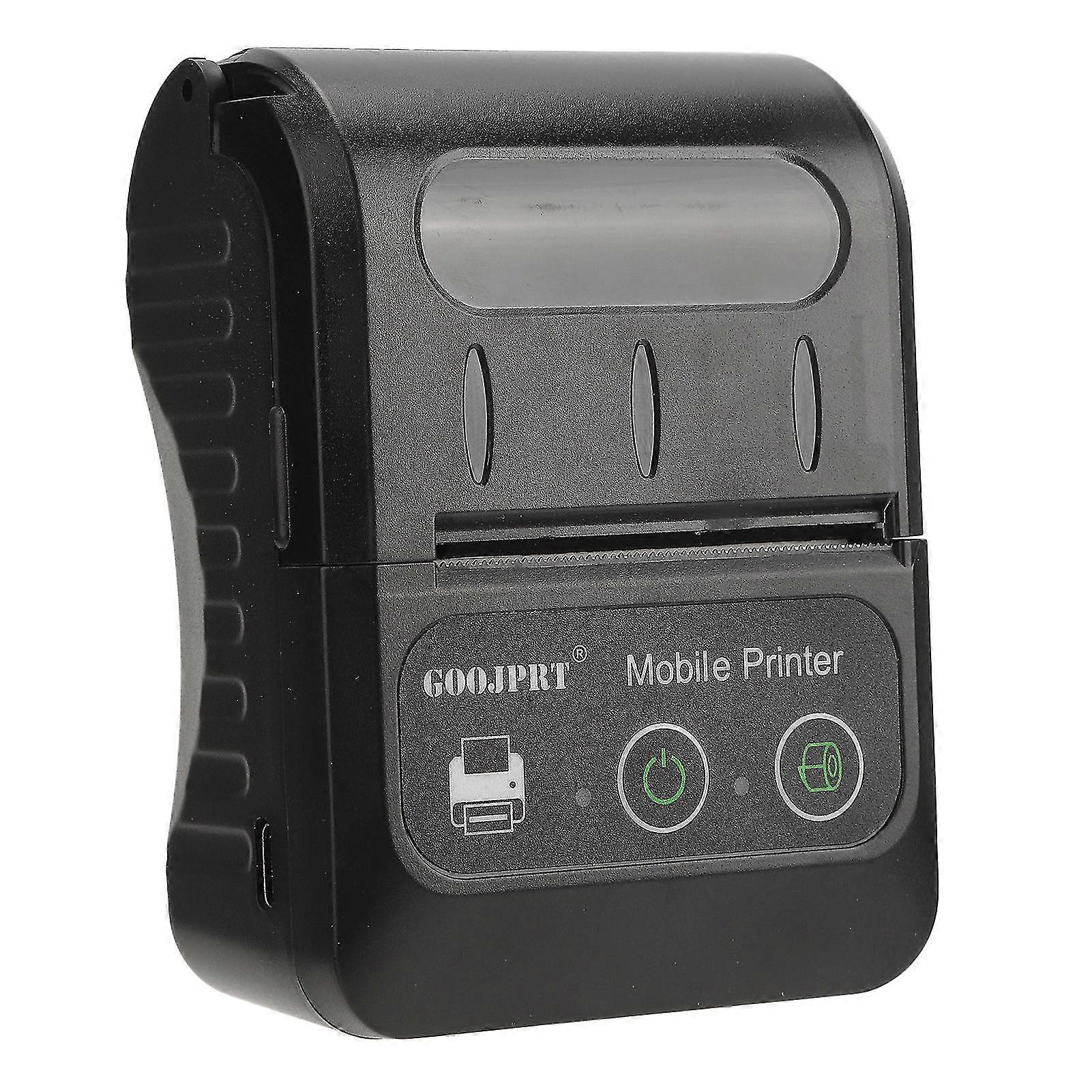 Thermal Label Printer 50 to 80mm/s Fast Printing Double Button Support Multiple Languages Shipping Label Printer for Office