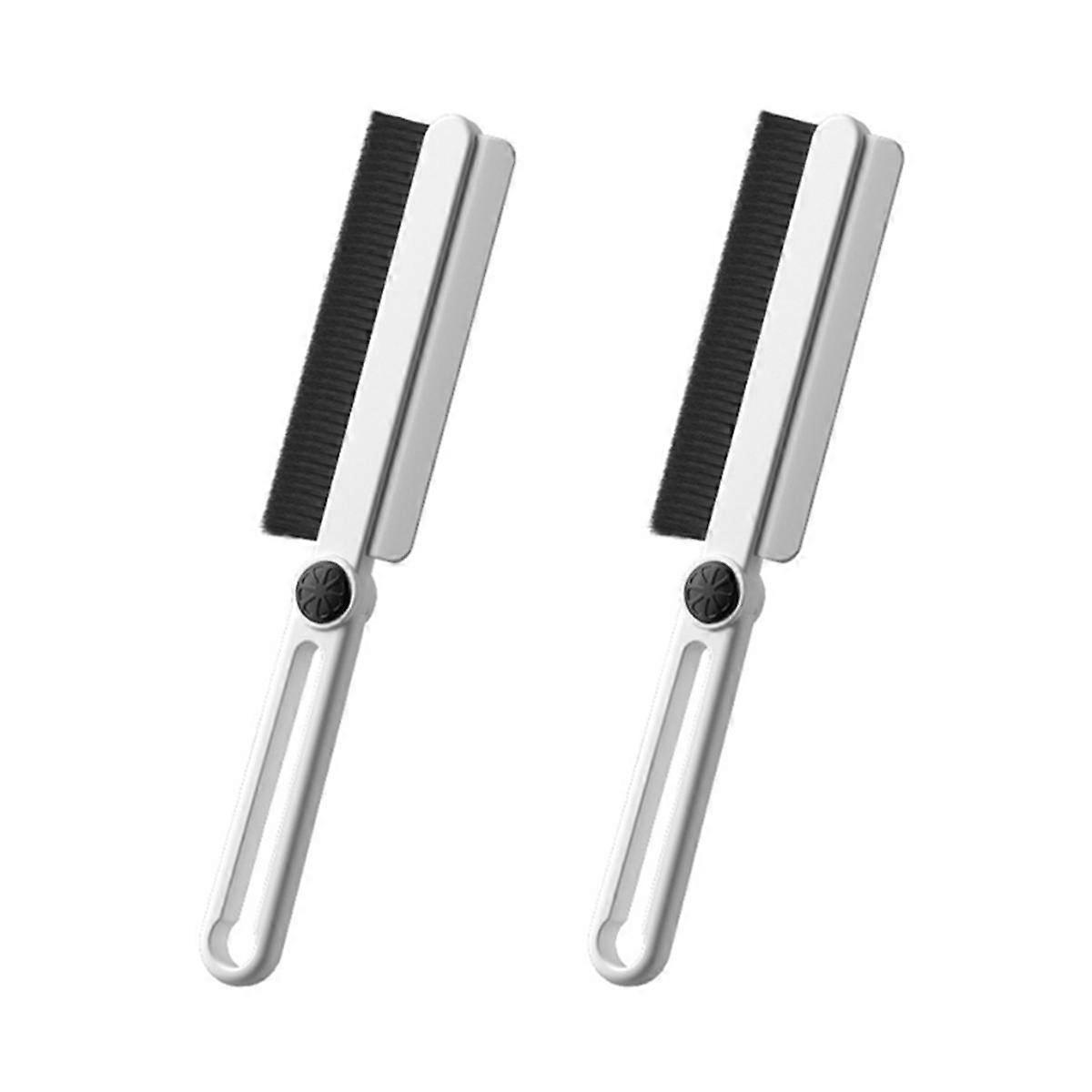 Multi-Function Rotating Crevice Cleaning Brush, Hard Bristle Crevice Cleaning Brushes with Scrape Bar,White