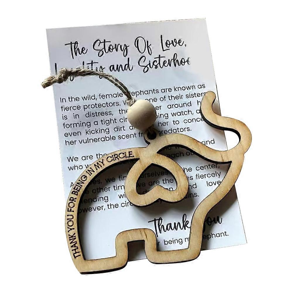 Sisterhood/Friendships Elephant Ornament, Wood Cut-out Adorable Keepsake Ornament, Present for Best Friend