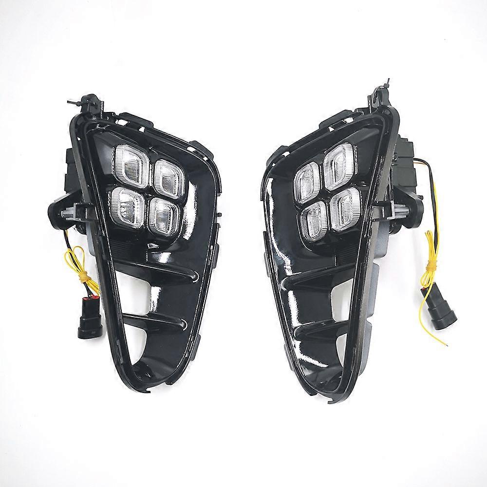 1 Pair For Kia Picanto 2017 LED Fog Lights DRL LED headlight Daytime Running Light Front Bumper Lamp Assembly