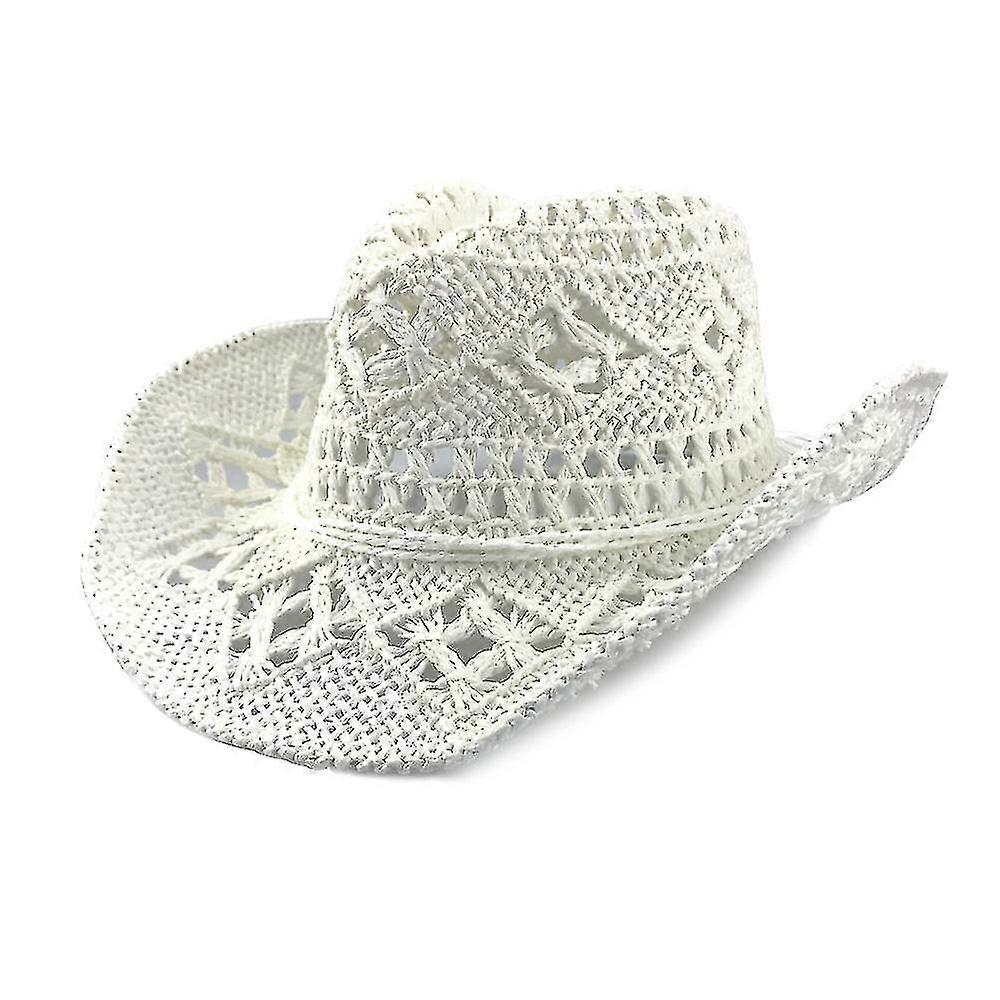 Men Women's Woven Straw Hat Summer Beach Sun Hat , Adjustable