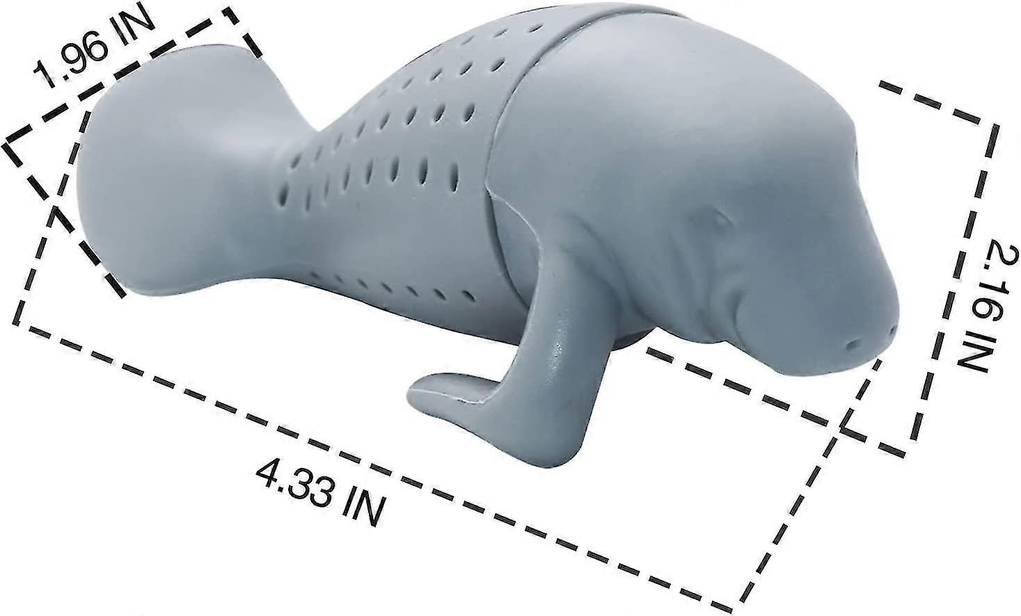 Manatee Tea Strainer, Silicone Tea Infuser, Cute Loose Leaf Tea Steeper ...