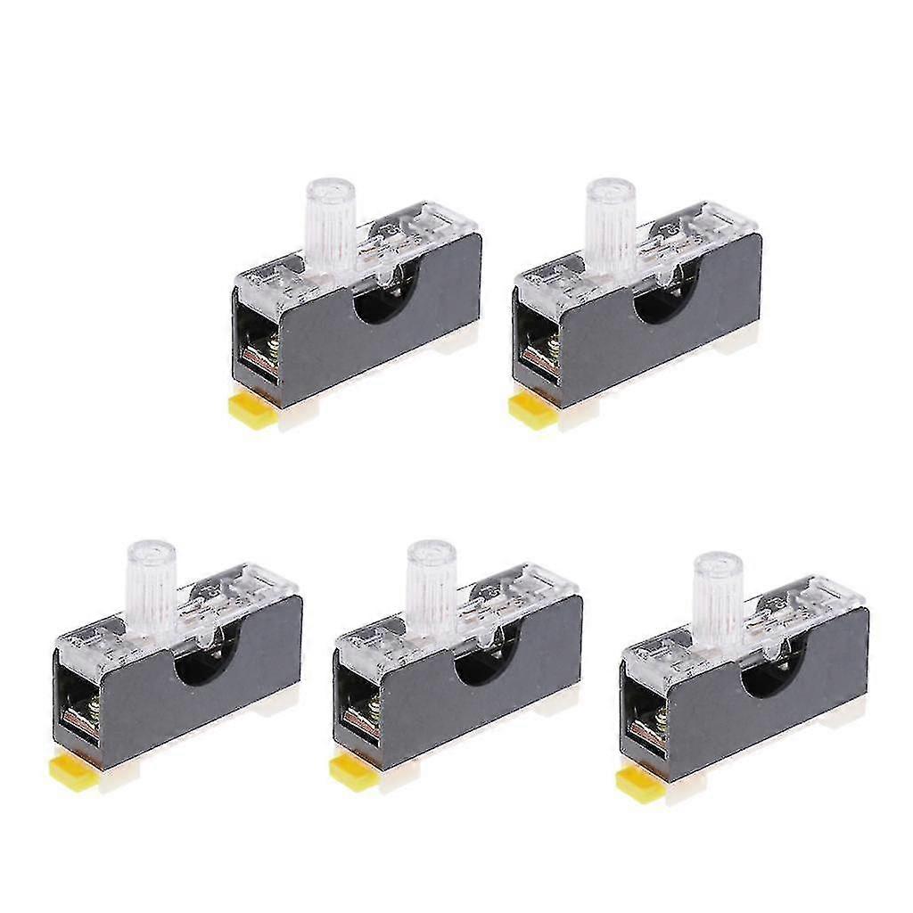 2X5 Pieces Fs101 6 * 30Mm 10A Fuse + Indicator Light Din Rail Fuse Holder