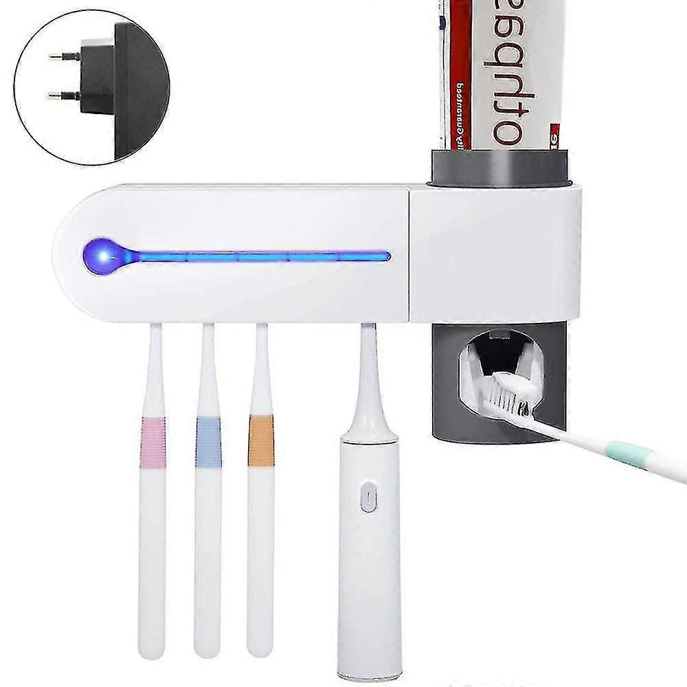 Toothbrush Holder, Toothpaste Dispenser Wall-mounted