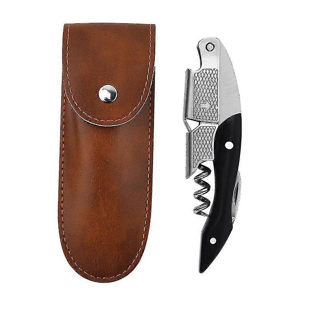 Wine Opener - Corkscrew Wine Bottle Opener W/ Foil Cutter - Large Mesh Red Wine Bottle Opener For Waiters, Bartenders & Home