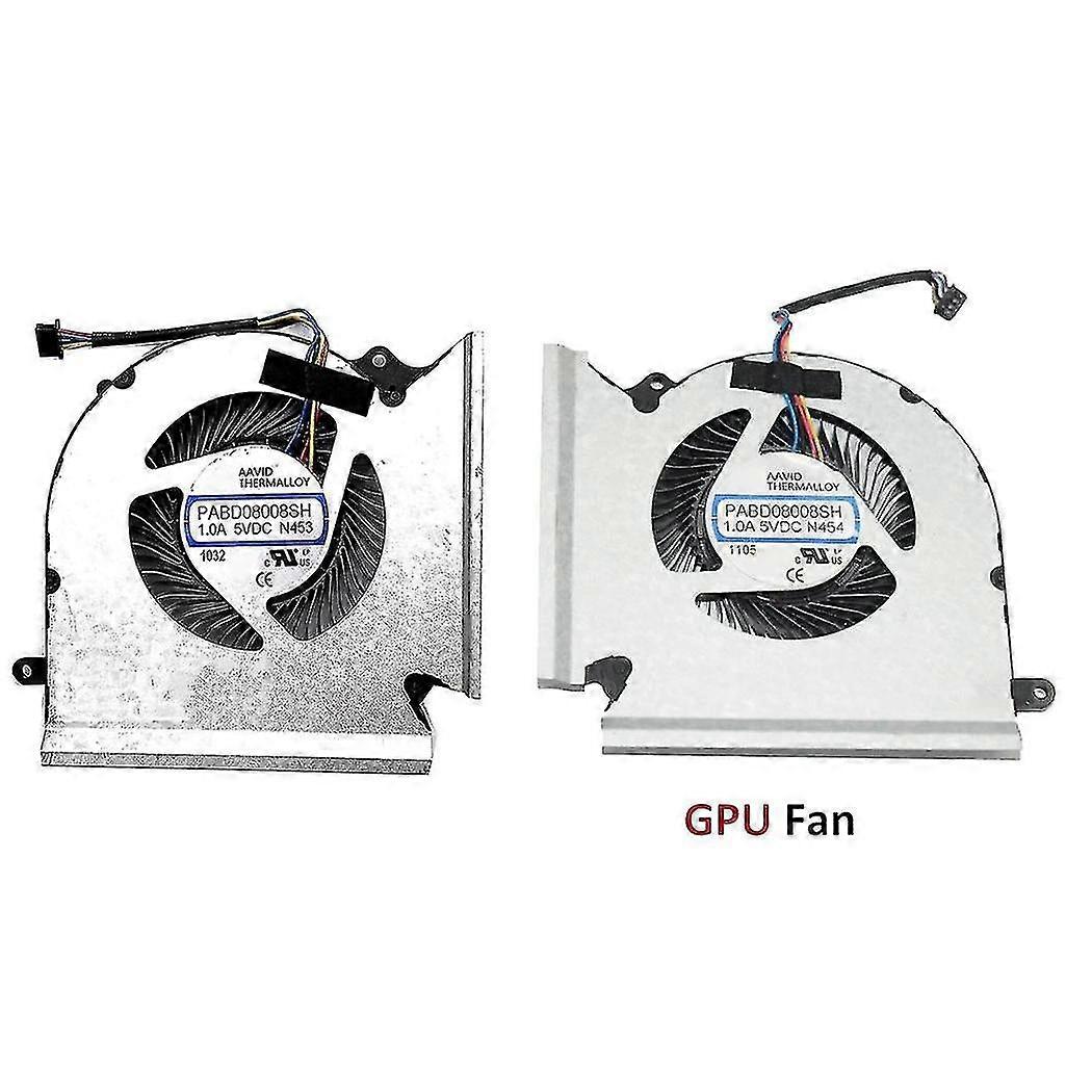 Computer Cpu Cooling Fan +gpu Cooling Fan For Ge66 Gp66 Gl66 -1541 -1542 N453 N454 Pabd08008sh