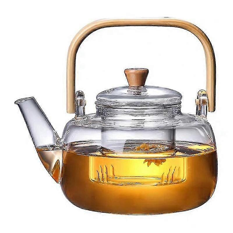Bamboo Handle Beam Teapot High Borosilicate Kung Fu Electric Teapot