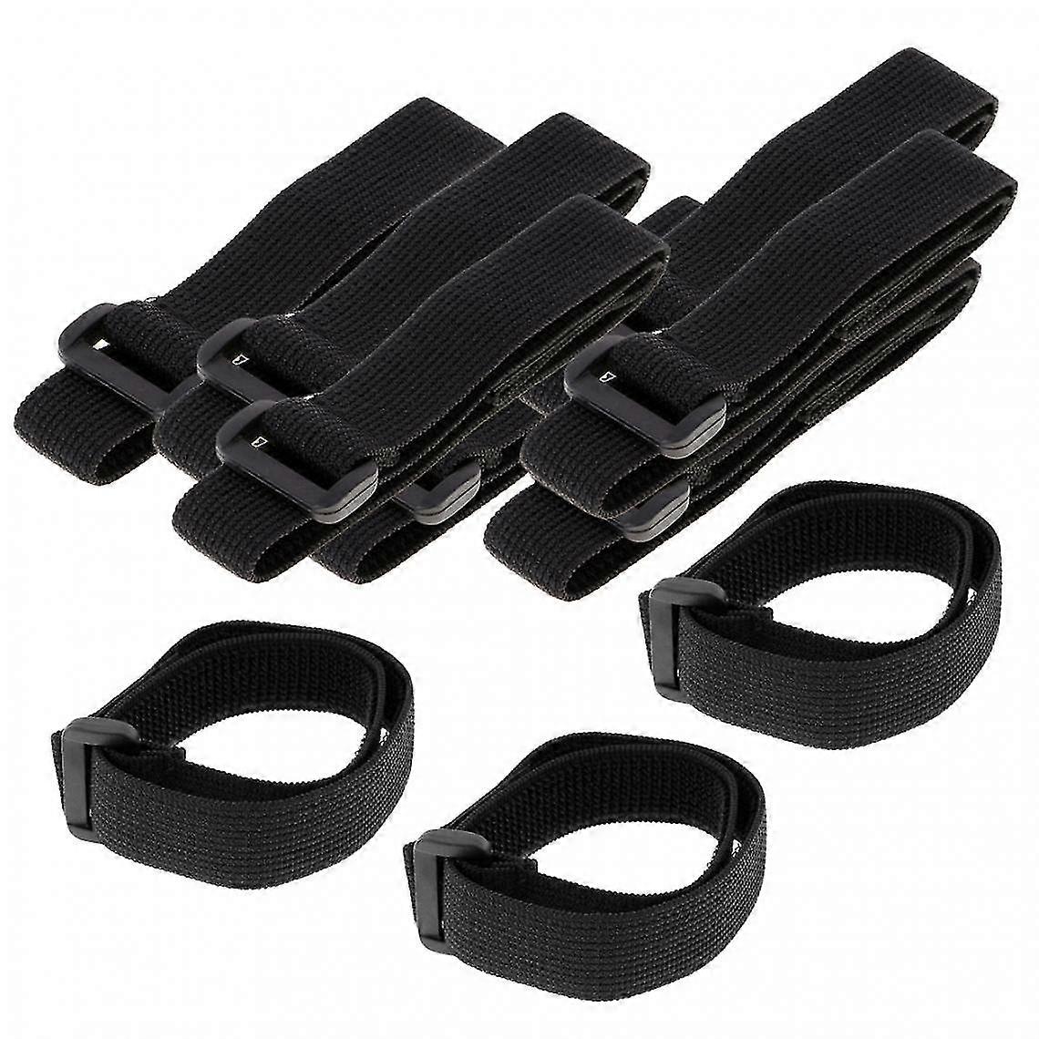 20 Pieces Black Cable Ties Reusable Hook And Loop Straps