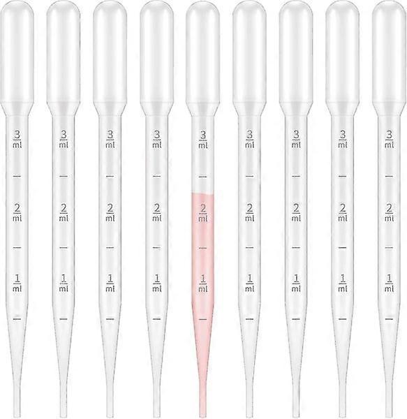 100 Transparent Graduated Transfer Pipettes for Laboratory