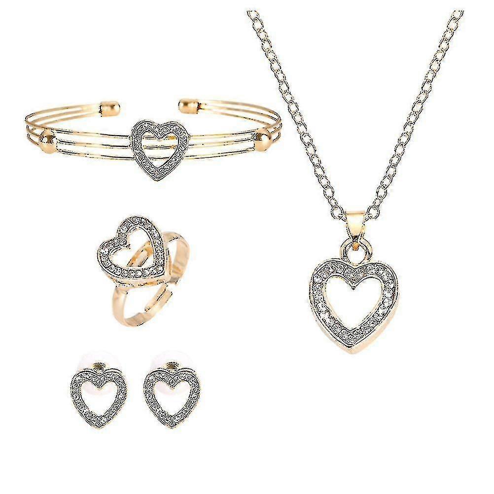 1 Set Neck Chain Fash Earring Rat Ring Blet Set