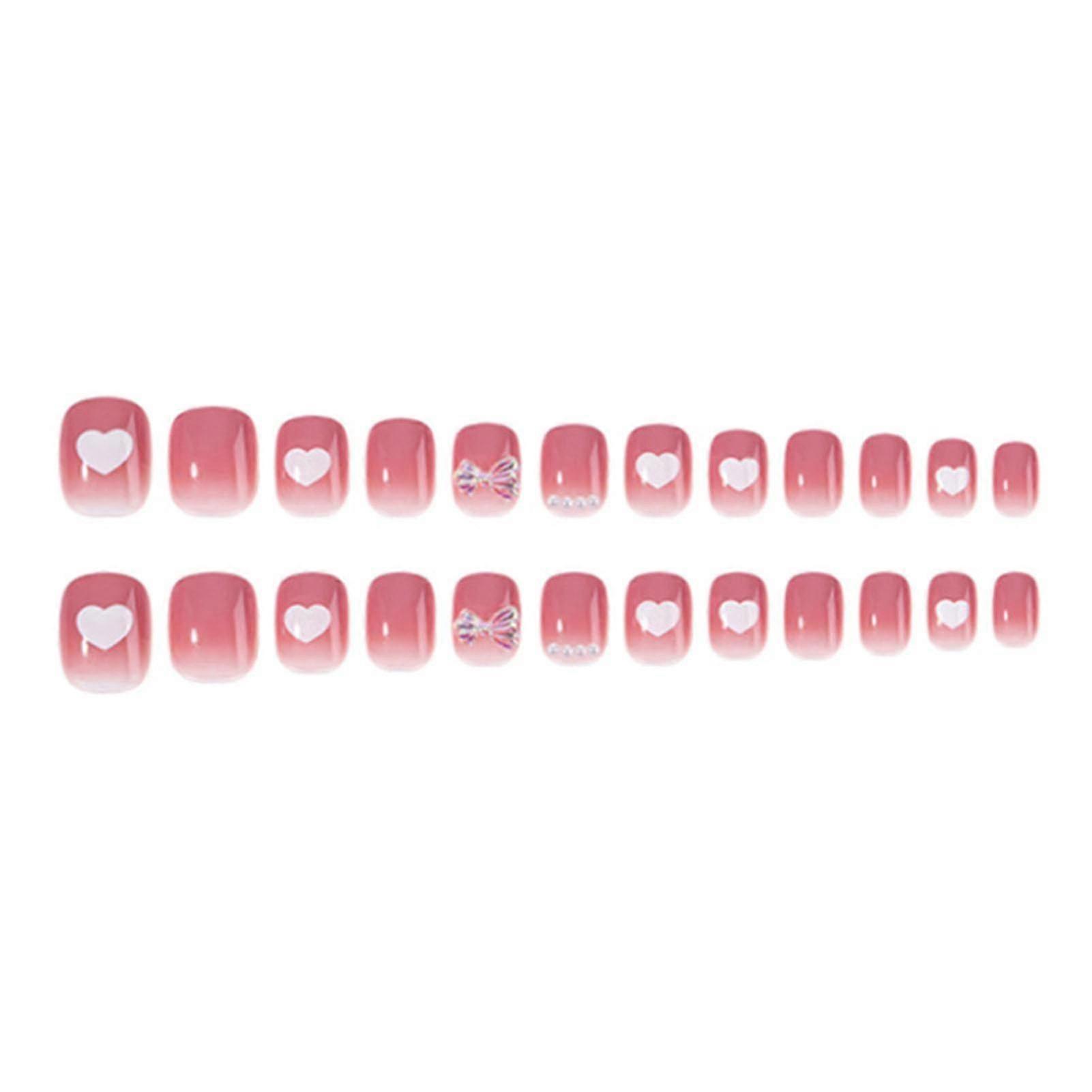 Translucent Pink False Nails Attractive Reusable False Nails For Daily Everyday Wearing