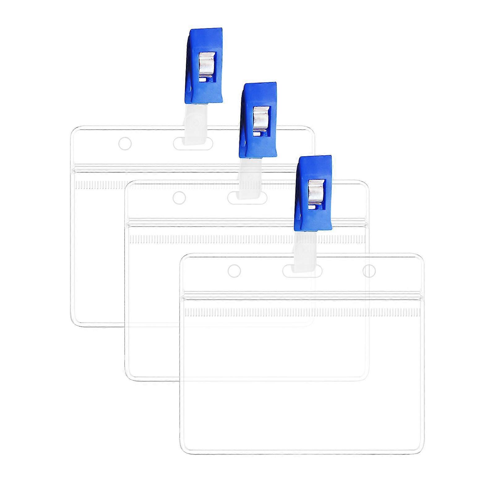 Card Protector Immunization Record Cards Holder Clear Plastic Sleeve With Clip