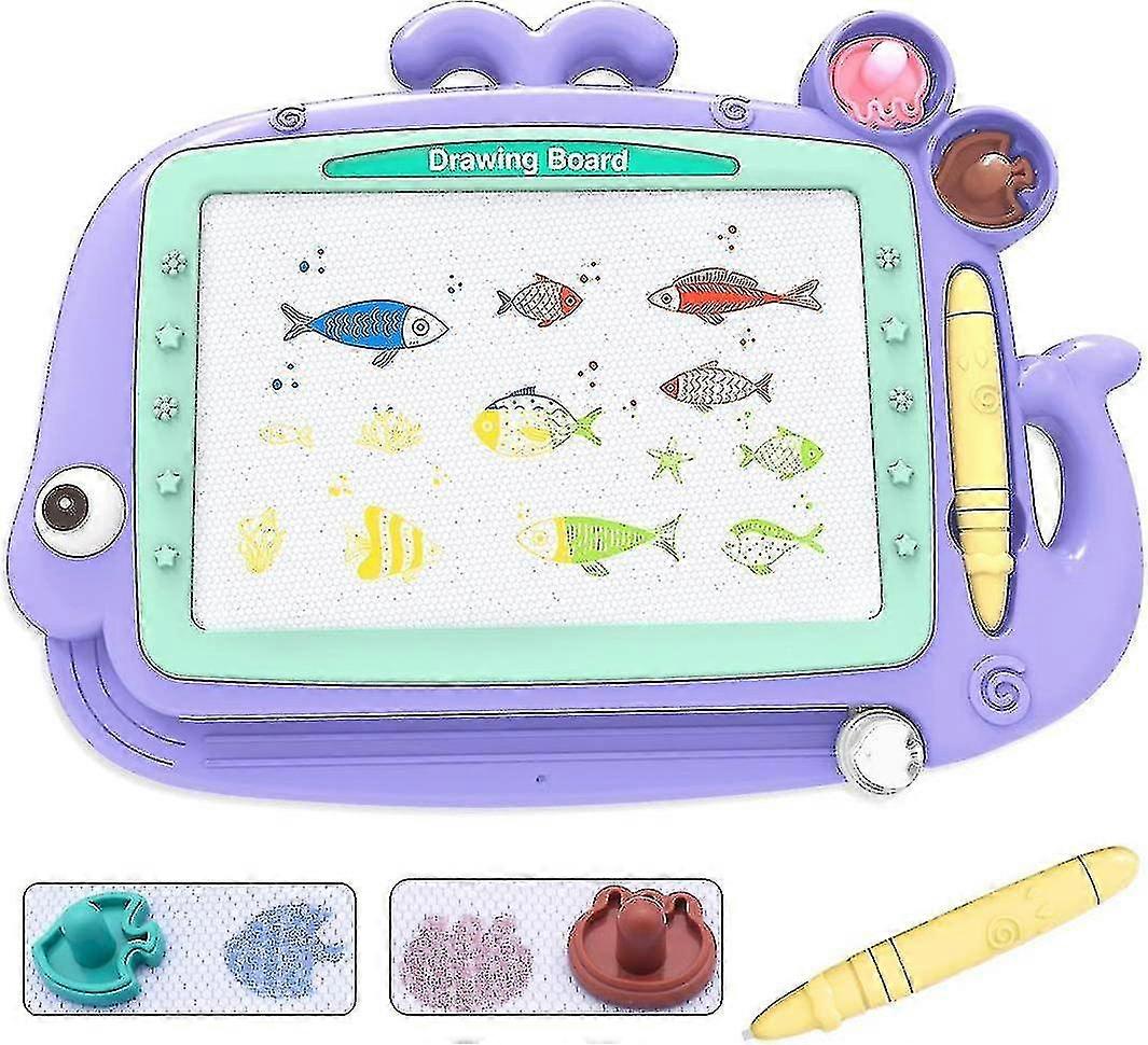 Magnetic Drawing Board, Magic Boards, Erasable Colorful Sketch Pad With 2 Shape Stamps, Educational