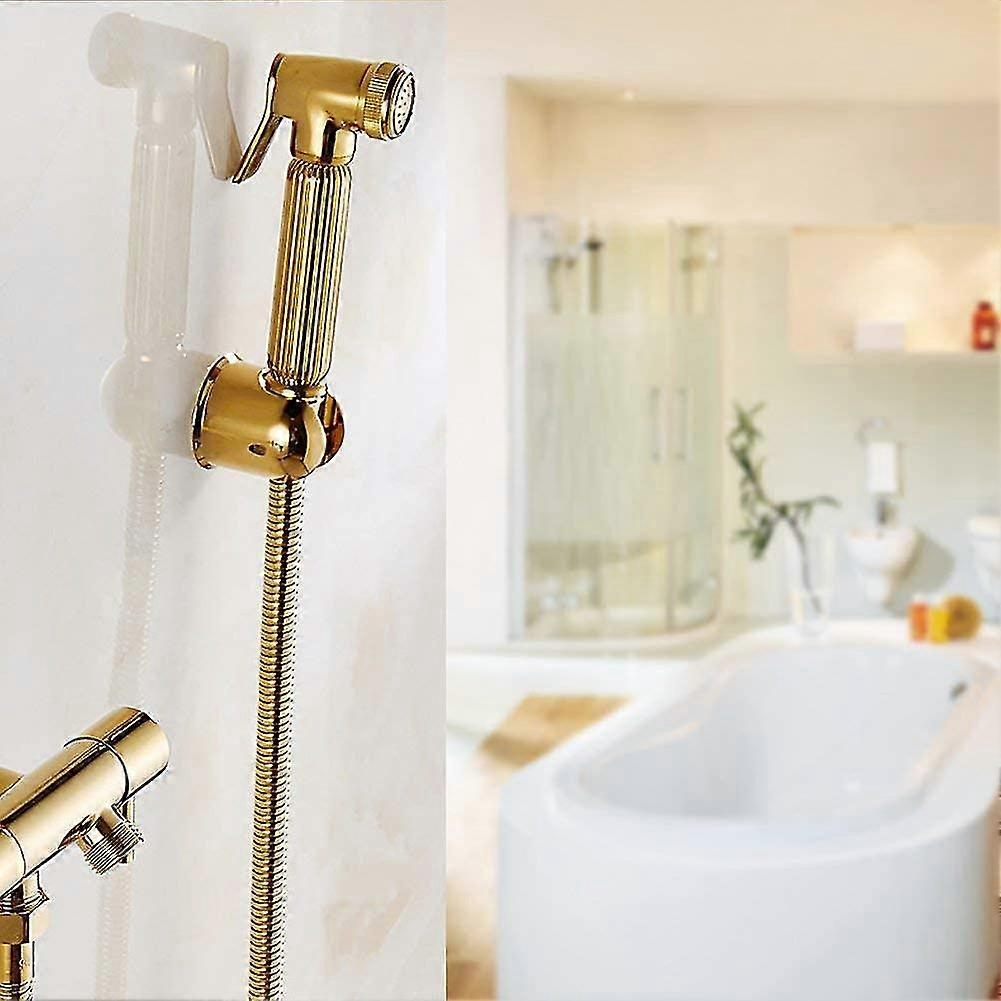 Hygiene Kit Wc/toilet Bidet Hand Shower Portable Wall Mounted Spray/spray Head/hand Shower Shattaf Set For Personal Care Hygiene Potty Toilet Gold