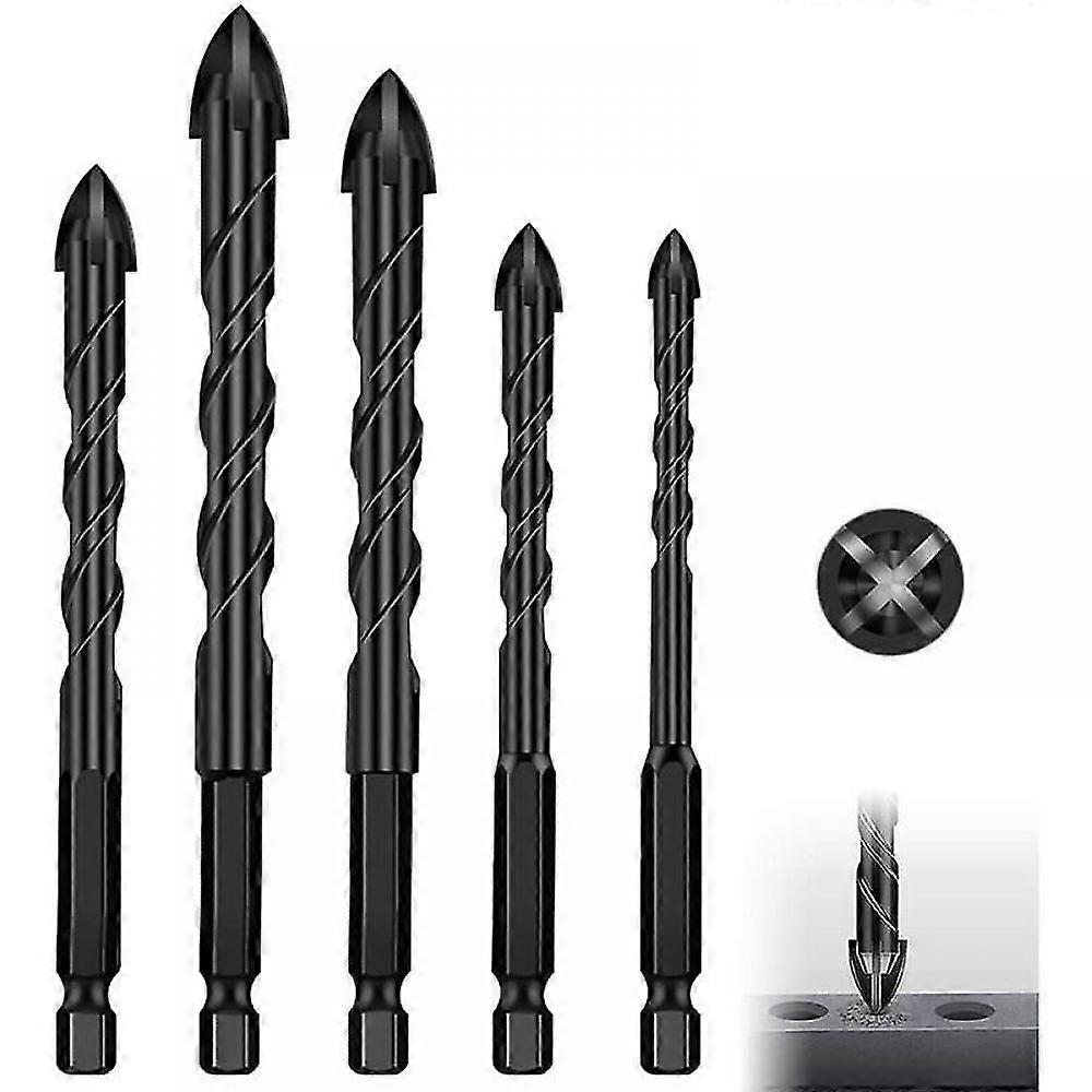 Tile Drill Bits, 5 Pcs Ceramic Glass Drill Bits, Tile Drill Bits