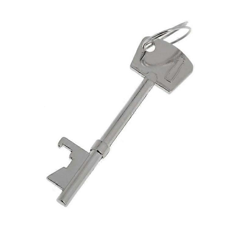 Titanium bottle opener with stainless steel key ring