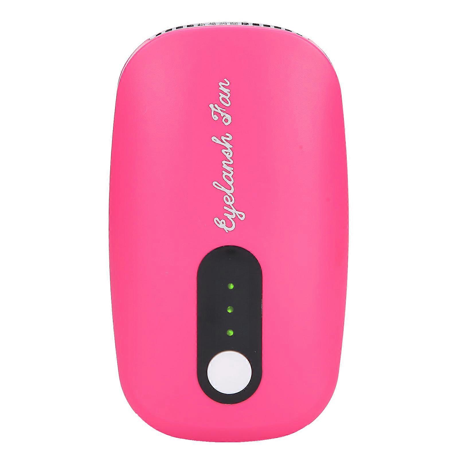 Eyelash Mini Blow Dryer Fan USB Rechargeable Grafting Eyelashes Extension Glue Dryer FanRose Red