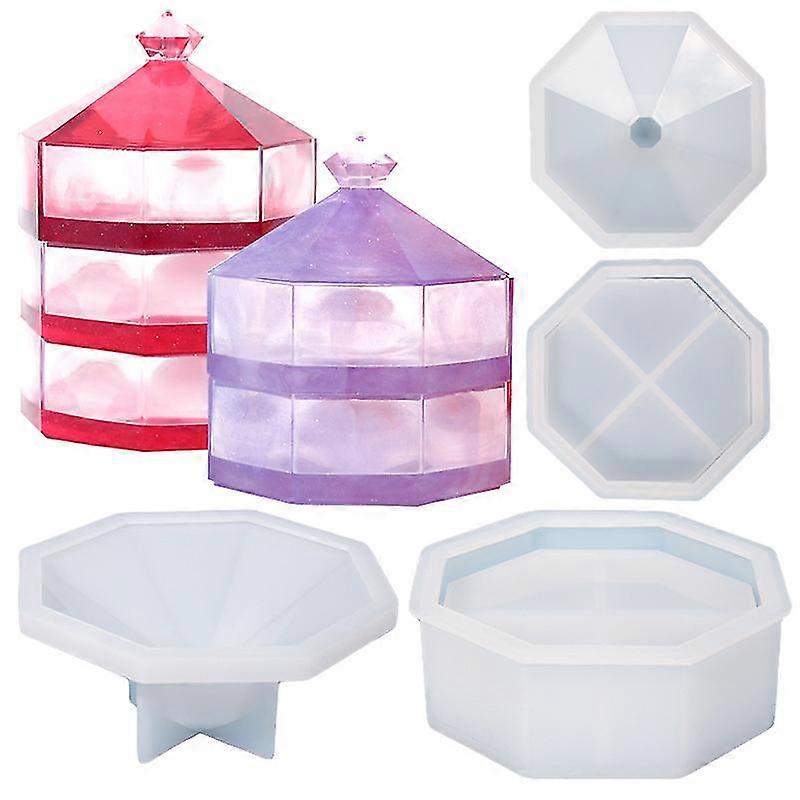 2pcs Jewelry box Candlestick Mold