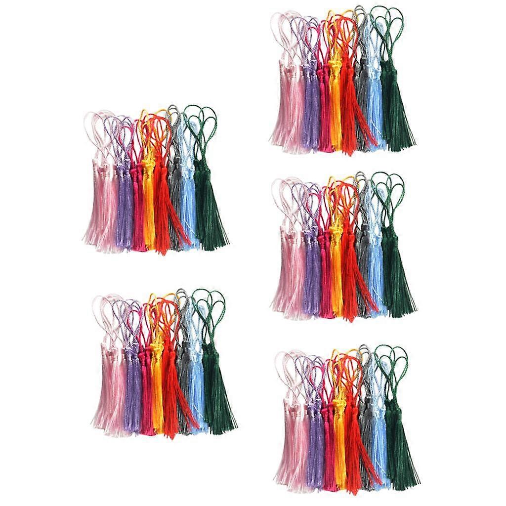 150 pièces multicolore soyeux fait à la main soft craft Mini glands avec boucles
