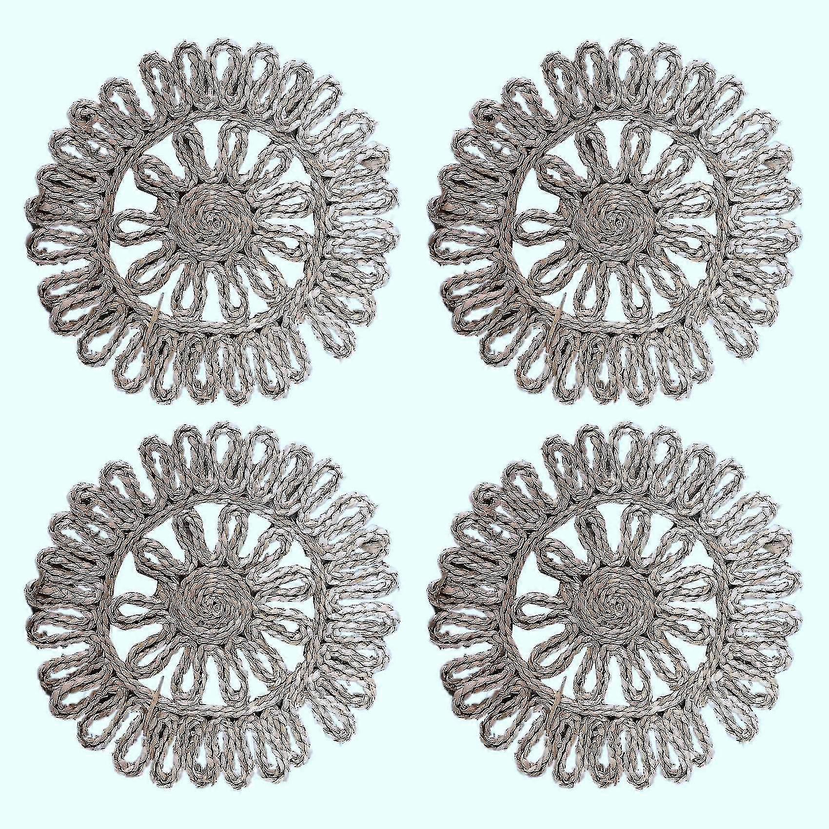 Round Woven Placemat For Dining Table,rattan Tablemat For Table Mat