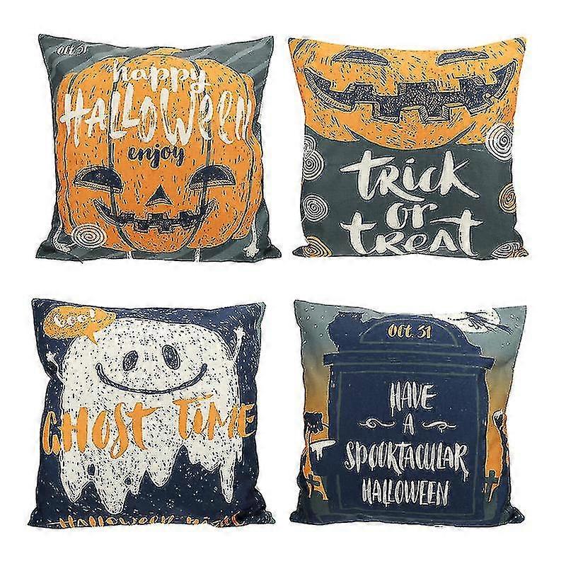 4pcs Halloween Pillow Cover