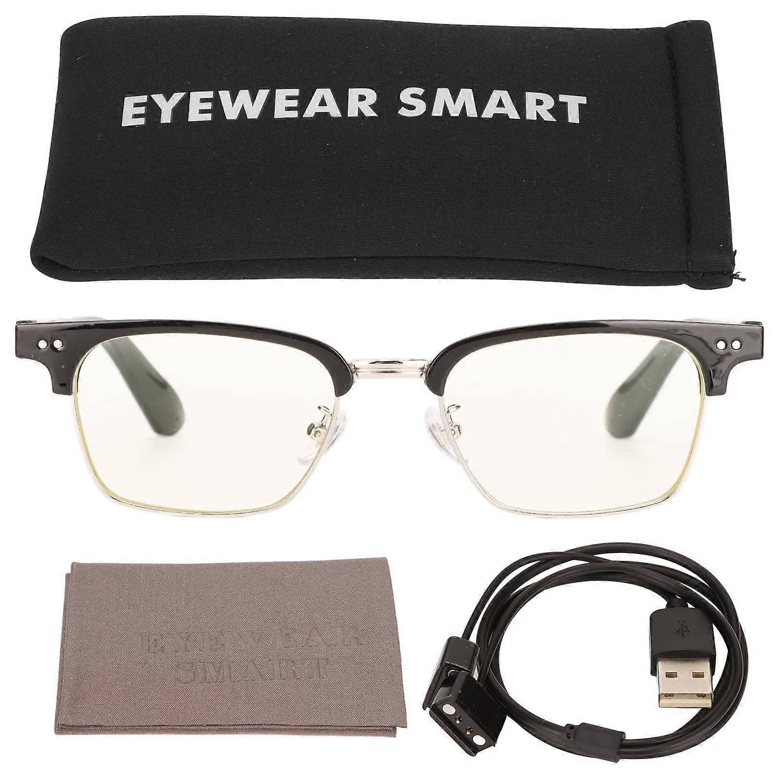 スマートBluetoothメガネ防水ブルーライトブロッキングサウンドグラス、オープンイヤーヘッドフォン付きゲーム会議旅行用